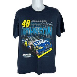 Winners Circle NASCAR Jimmie Johnson 48 T-Shirt Size XL Cotton Navy Blue